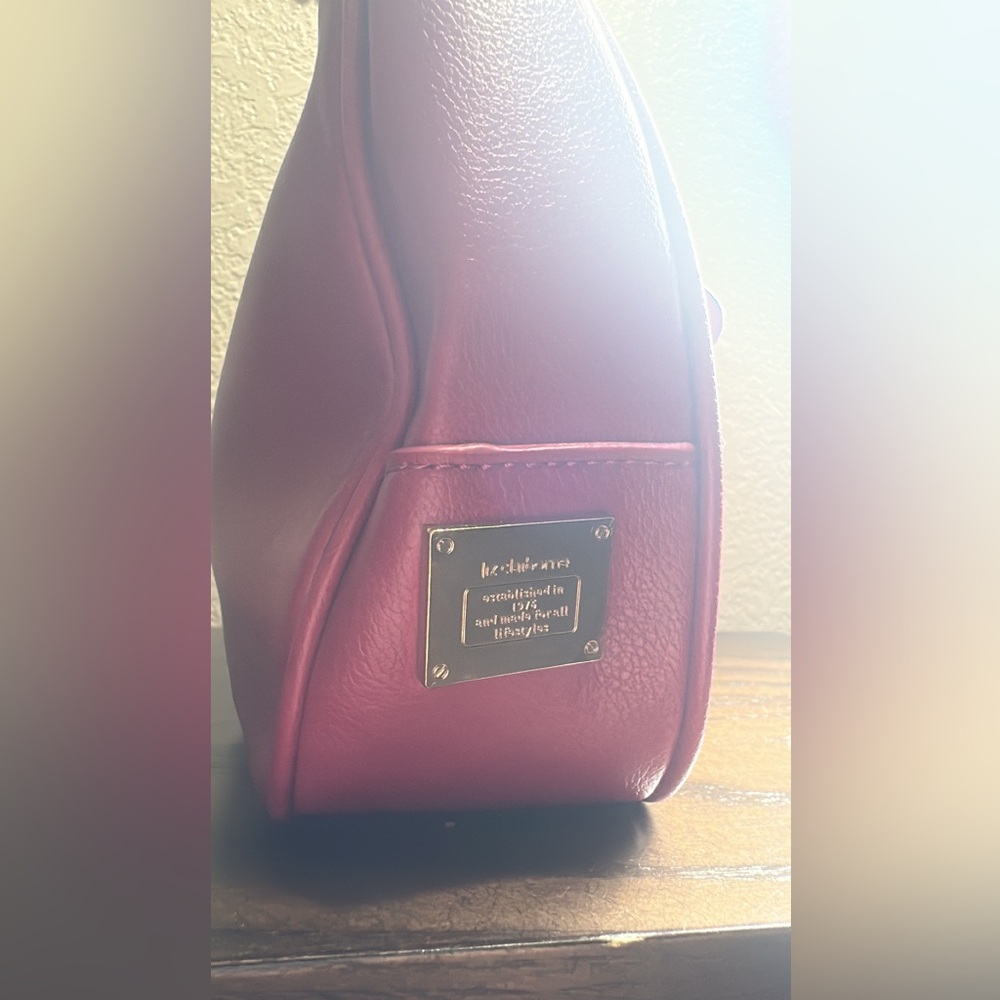 Liz Claiborne Pink Tattersall Leather Shoulder Bag - Picture 5 of 6
